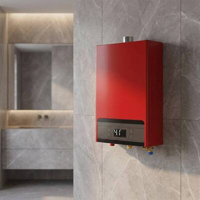 Adjustable Thermostat Direct Vent Gas Water Heater Compact Size Space Saving Design Perfect for Tight Installation Areas